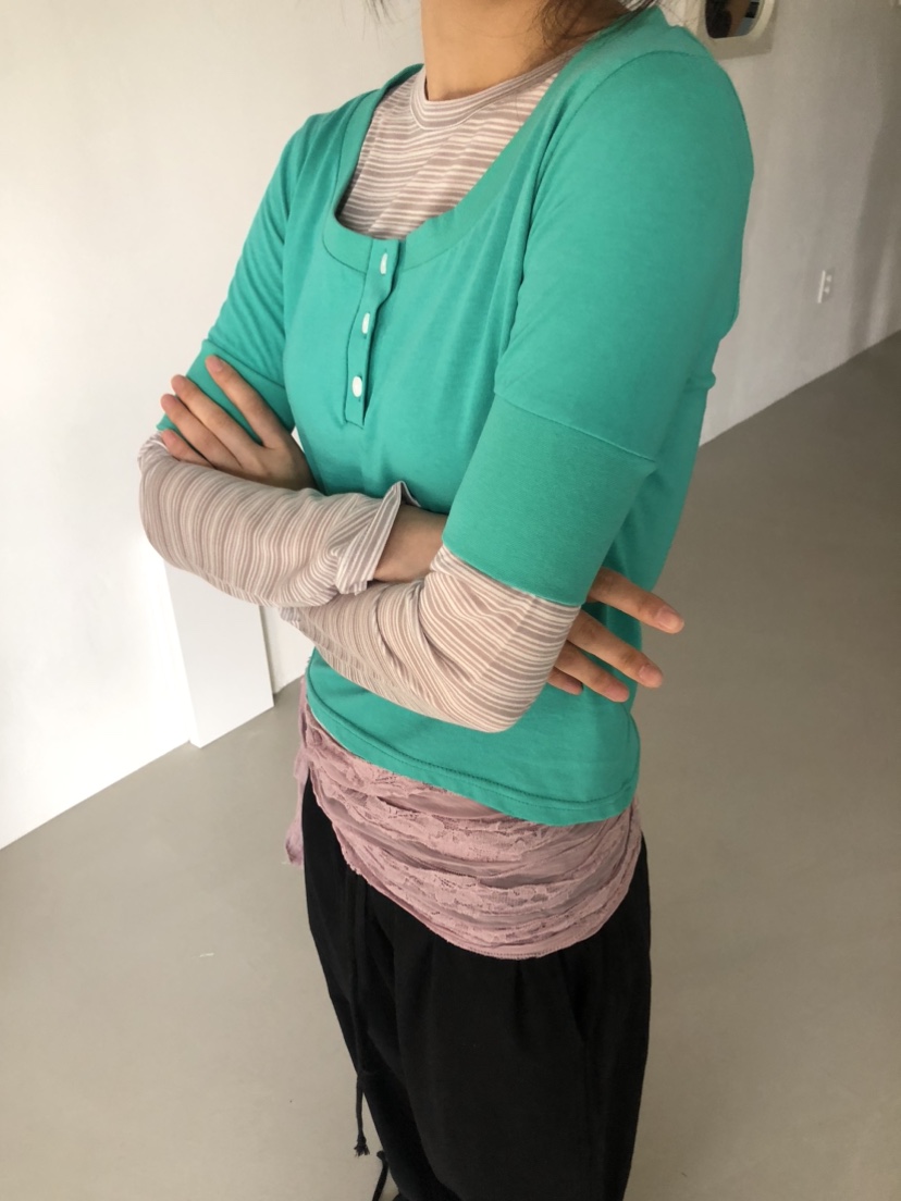 FLASH/I LOVE ME韓國直郵實拍女士新款26春夏T恤不含內搭圍巾FLASH/I LOVE MET恤