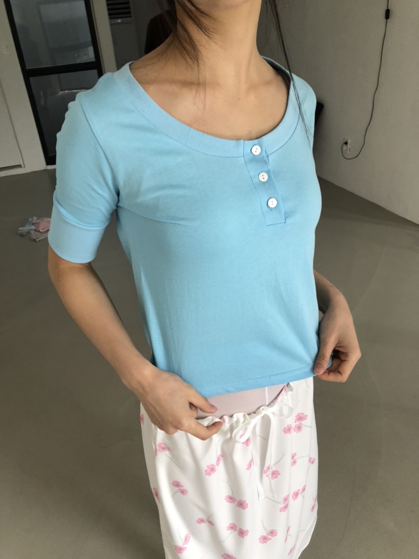 FLASH/I LOVE ME韓國直郵實拍女士新款26春夏T恤不含內搭圍巾FLASH/I LOVE MET恤圖色3