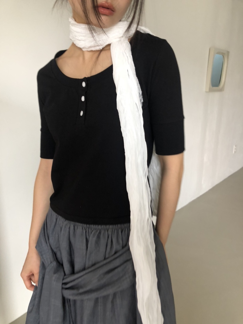 FLASH/I LOVE ME韓國直郵實拍女士新款26春夏T恤不含內搭圍巾FLASH/I LOVE MET恤圖色6