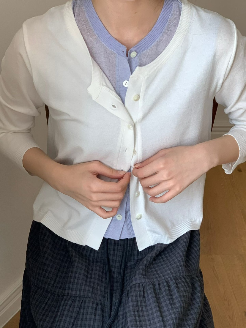 BINUS韓國代購女士新款推薦時尚26春夏針織衫不含內搭開衫BINUS針織衫