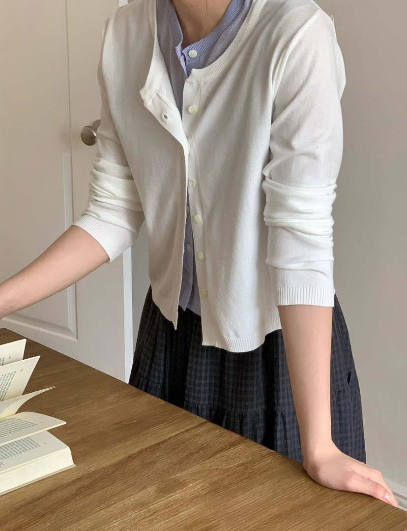 BINUS韓國代購女士新款推薦時尚26春夏針織衫不含內搭開衫BINUS針織衫