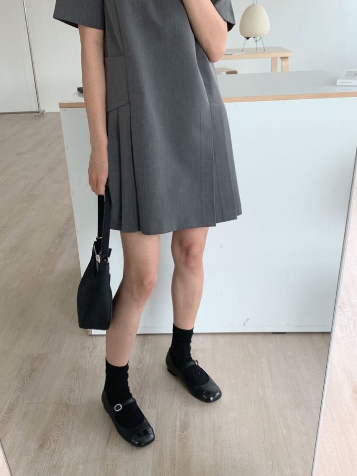 STAY HERE韓國直郵女士新品推薦時尚職業人氣休閑連衣裙STAY HERE連衣裙