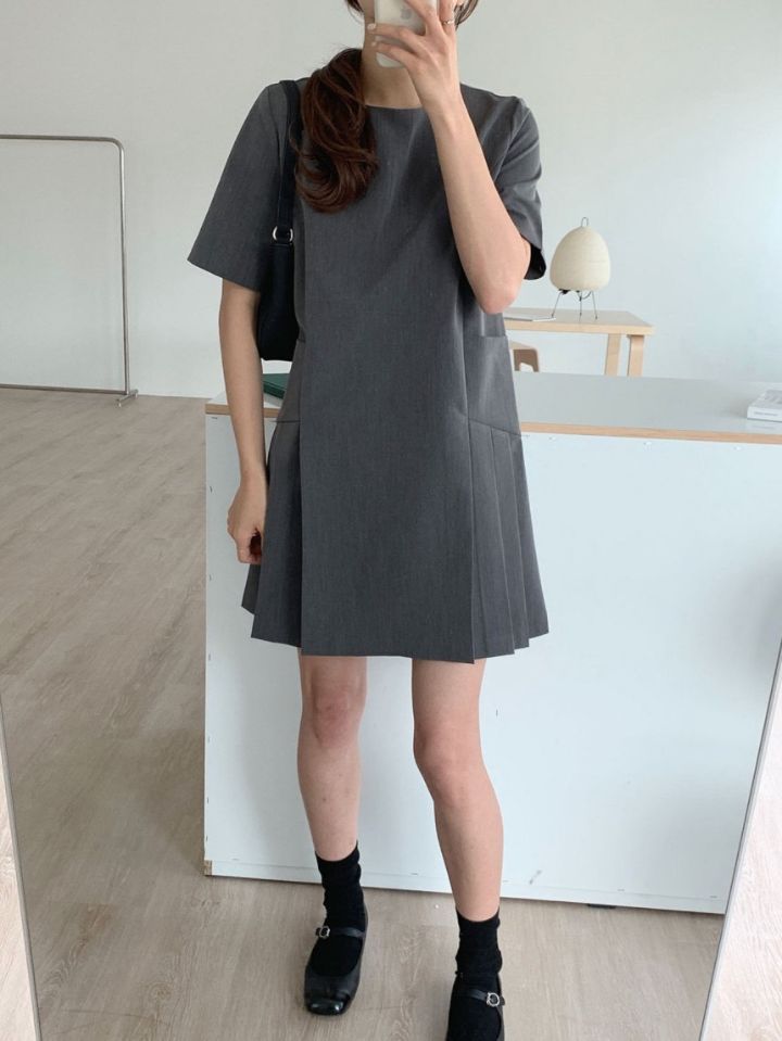 STAY HERE韓國直郵女士新品推薦時尚職業人氣休閑連衣裙STAY HERE連衣裙