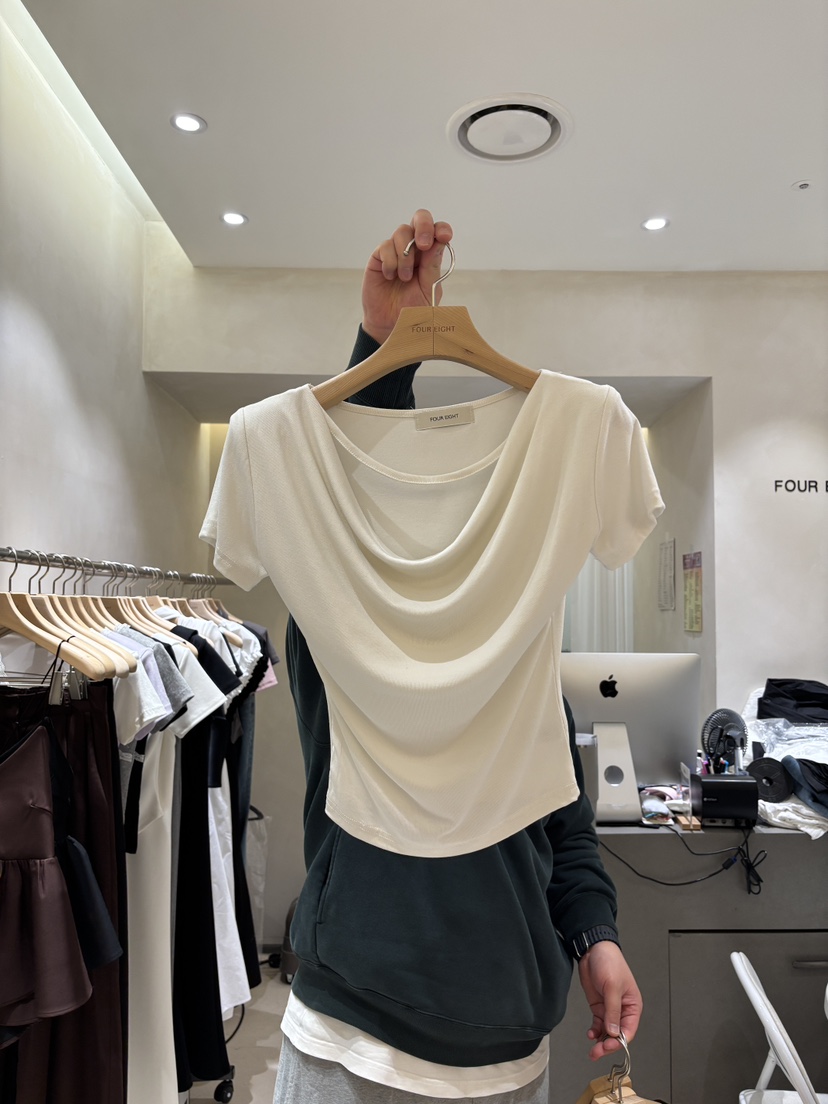 FOUREIGHT韓國直郵實拍女裝新款推薦26春夏職業熱賣人氣T恤FOUR EIGHTT恤圖色1