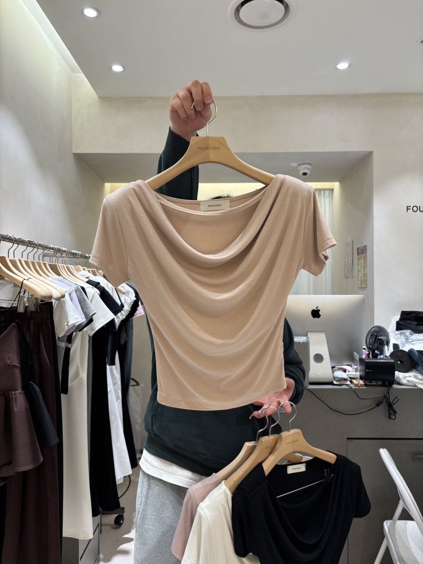 FOUREIGHT韓國直郵實拍女裝新款推薦26春夏職業熱賣人氣T恤FOUR EIGHTT恤圖色2