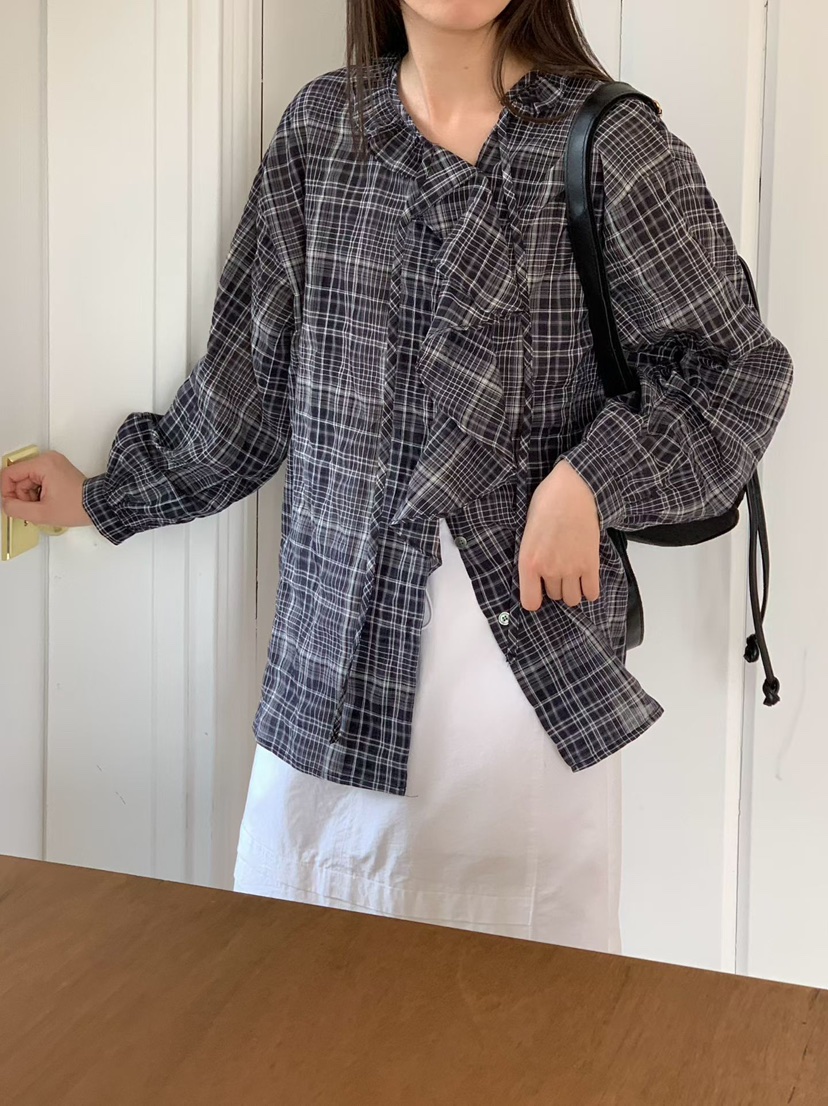 BINUS韓國東大門直郵女裝新款職業人氣26春夏時尚襯衫蕾絲衫BINUS襯衫/蕾絲衫