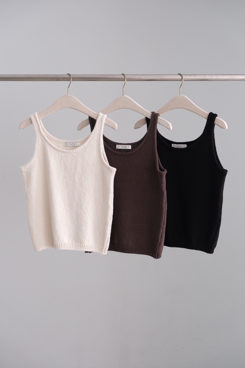 SORBET/FLAT WHITE韓國東大門代購女裝新品26春夏吊帶背心SORBET/FLAT WHITE吊帶/背心