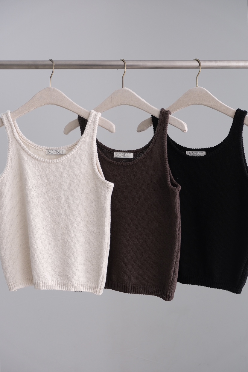 SORBET/FLAT WHITE韓國東大門代購女裝新品26春夏吊帶背心SORBET/FLAT WHITE吊帶/背心