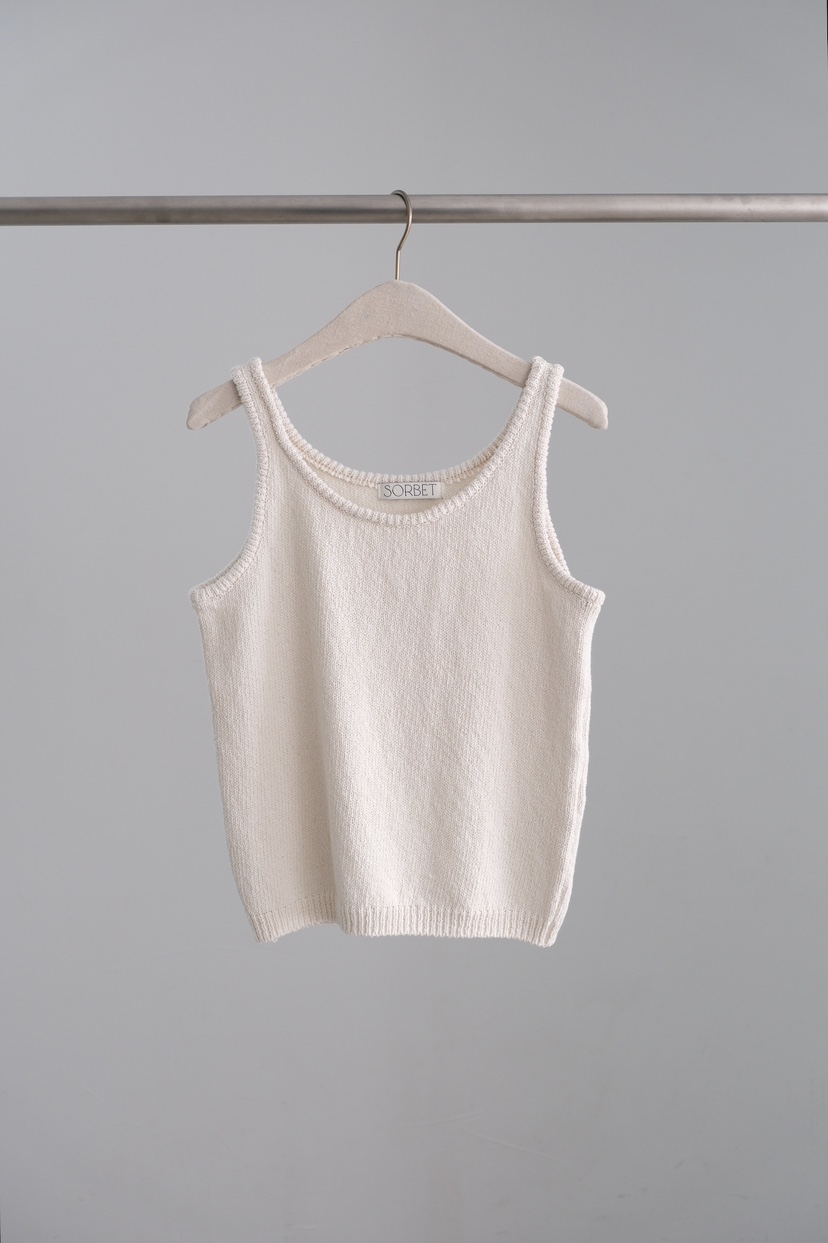 SORBET/FLAT WHITE韓國東大門代購女裝新品26春夏吊帶背心SORBET/FLAT WHITE吊帶/背心圖色1