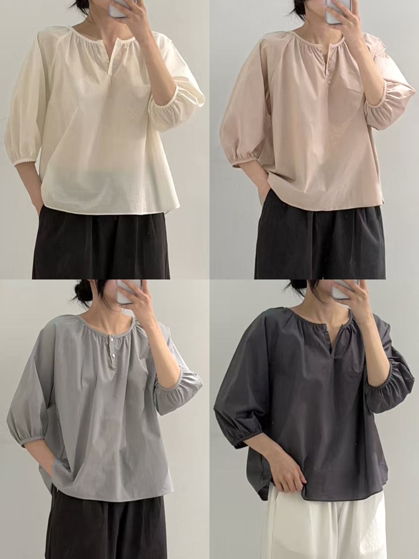 PEPPER-L韓國直郵女裝新款時尚人氣26春夏休閑襯衫蕾絲衫PEPPER襯衫/蕾絲衫