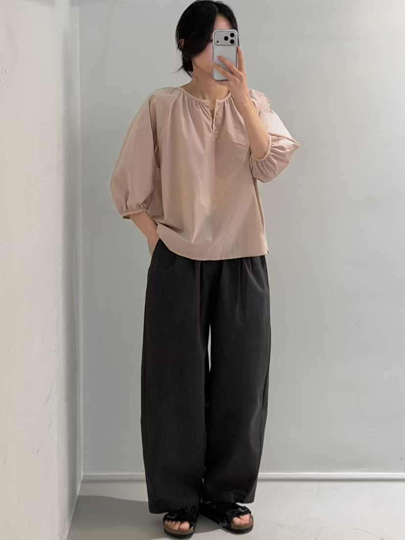 PEPPER-L韓國直郵女裝新款時尚人氣26春夏休閑襯衫蕾絲衫PEPPER襯衫/蕾絲衫