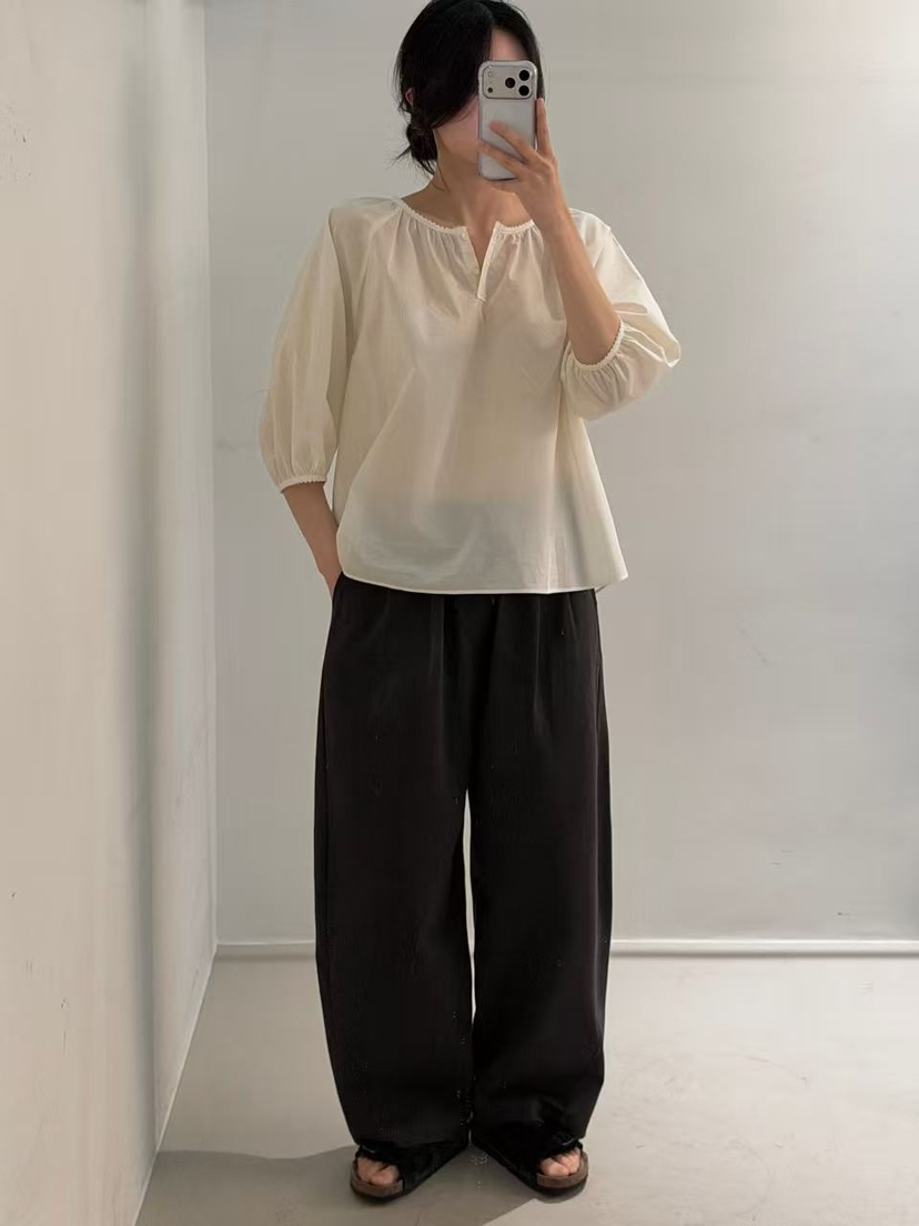 PEPPER-L韓國直郵女裝新款時尚人氣26春夏休閑襯衫蕾絲衫PEPPER襯衫/蕾絲衫