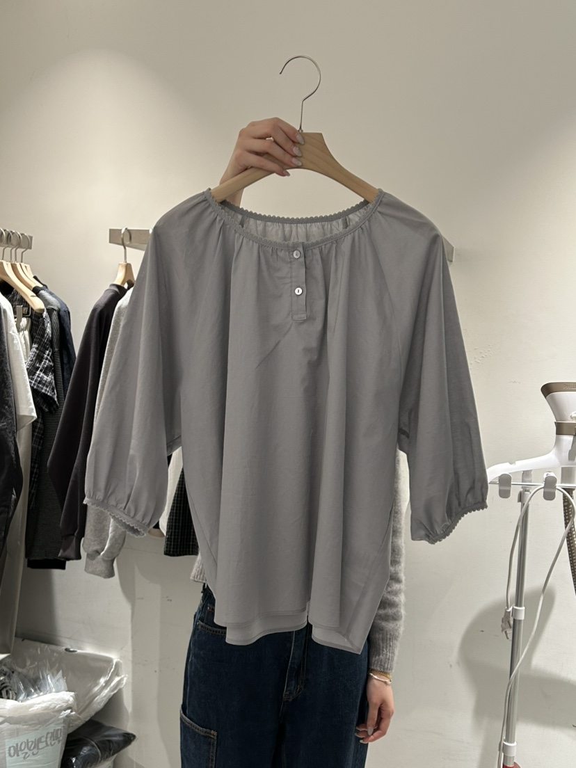 PEPPER-L韓國直郵女裝新款時尚人氣26春夏休閑襯衫蕾絲衫PEPPER襯衫/蕾絲衫圖色3