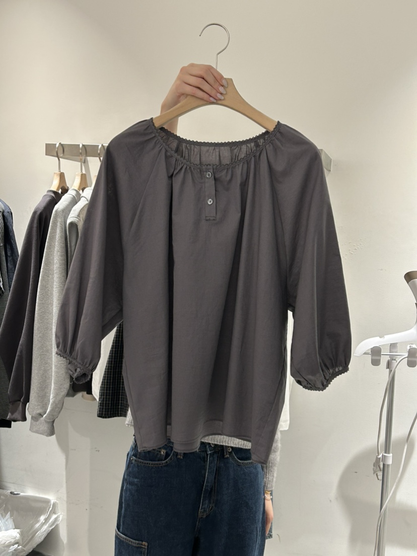 PEPPER-L韓國直郵女裝新款時尚人氣26春夏休閑襯衫蕾絲衫PEPPER襯衫/蕾絲衫圖色4