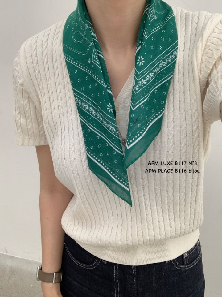 N3韓國直郵女士新款休閑職業人氣推薦熱賣26春夏圍巾披肩花朵N3圍巾/披肩