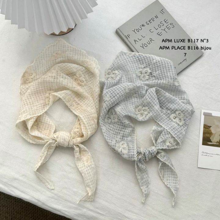 N3韓國東大門代購女士新款人氣時尚休閑圍巾披肩刺繡格子N3圍巾/披肩