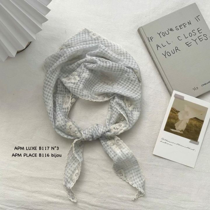 N3韓國東大門代購女士新款人氣時尚休閑圍巾披肩刺繡格子N3圍巾/披肩圖色3