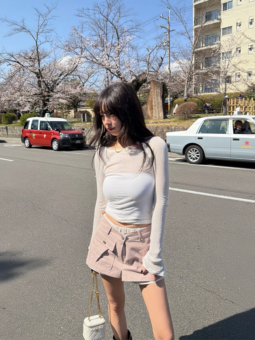 SOLAR韓國東大門直郵女士新品時尚26春夏職業裙褲工裝褲口袋SOLAR裙褲