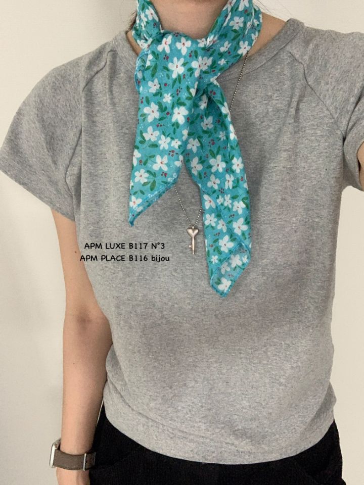 N3韓國直郵實拍女裝新款人氣推薦26春夏休閑圍巾披肩花朵N3圍巾/披肩