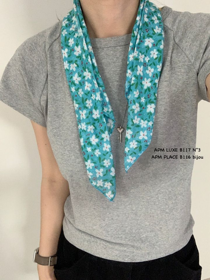 N3韓國直郵實拍女裝新款人氣推薦26春夏休閑圍巾披肩花朵N3圍巾/披肩