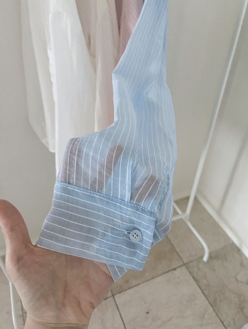 LOVE ROSIE韓國東大門直郵女裝新款人氣26春夏襯衫蕾絲衫條紋LOVE ROSIE襯衫/蕾絲衫