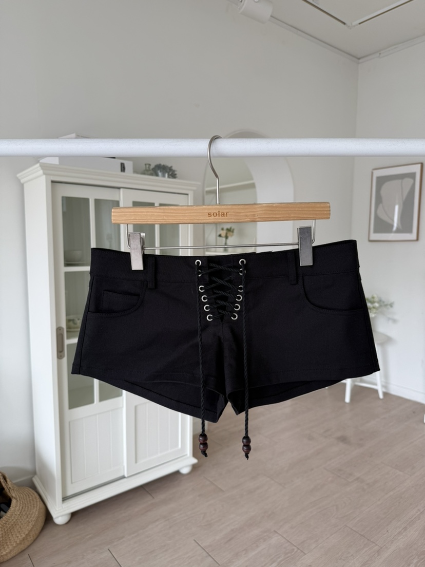 SOLAR韓國東大門直郵女士新款熱賣26春夏時尚休閑短褲鏤空SOLAR短褲圖色2