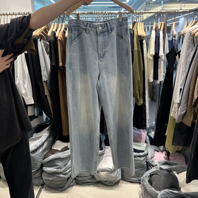 HONG.U韓國直郵實拍女士新款人氣熱賣休閑推薦26春夏牛仔褲HONG.U牛仔褲圖色1