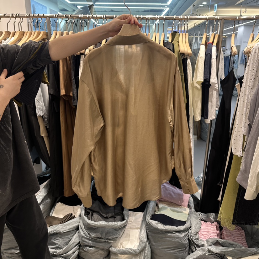 HONG.U東大門直郵女士新款推薦26春夏熱賣襯衫蕾絲衫纖維HONG.U襯衫/蕾絲衫