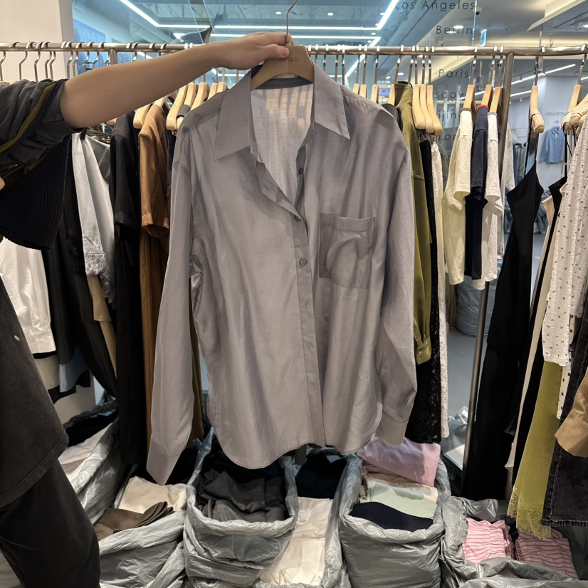 HONG.U東大門直郵女士新款推薦26春夏熱賣襯衫蕾絲衫纖維HONG.U襯衫/蕾絲衫圖色3