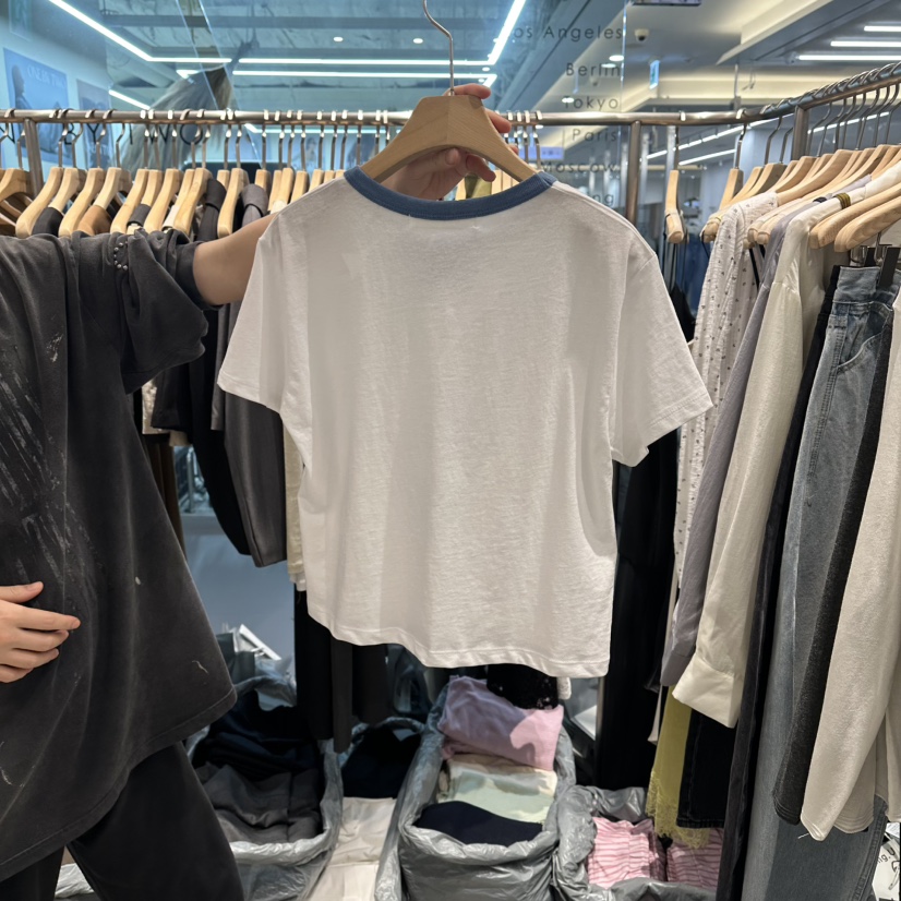 HONG.U韓國直郵女士新款26春夏人氣時尚推薦熱賣休閑T恤HONG.UT恤