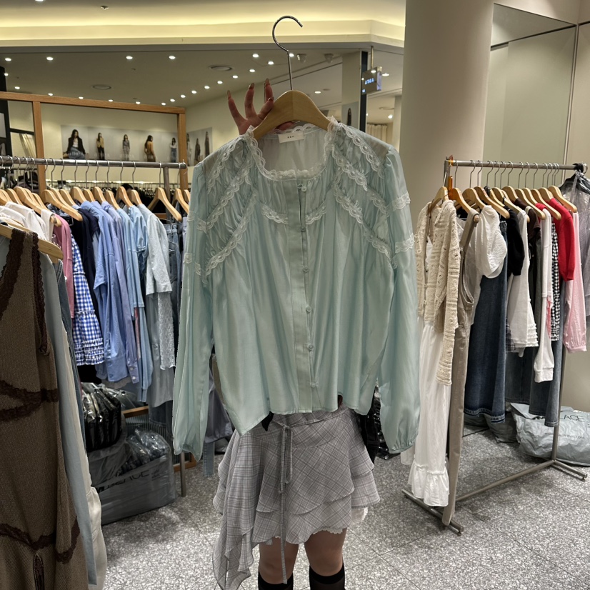 SOF東大門代購女士新品熱賣人氣時尚真品職業26春夏襯衫蕾絲衫SOF襯衫/蕾絲衫圖色2