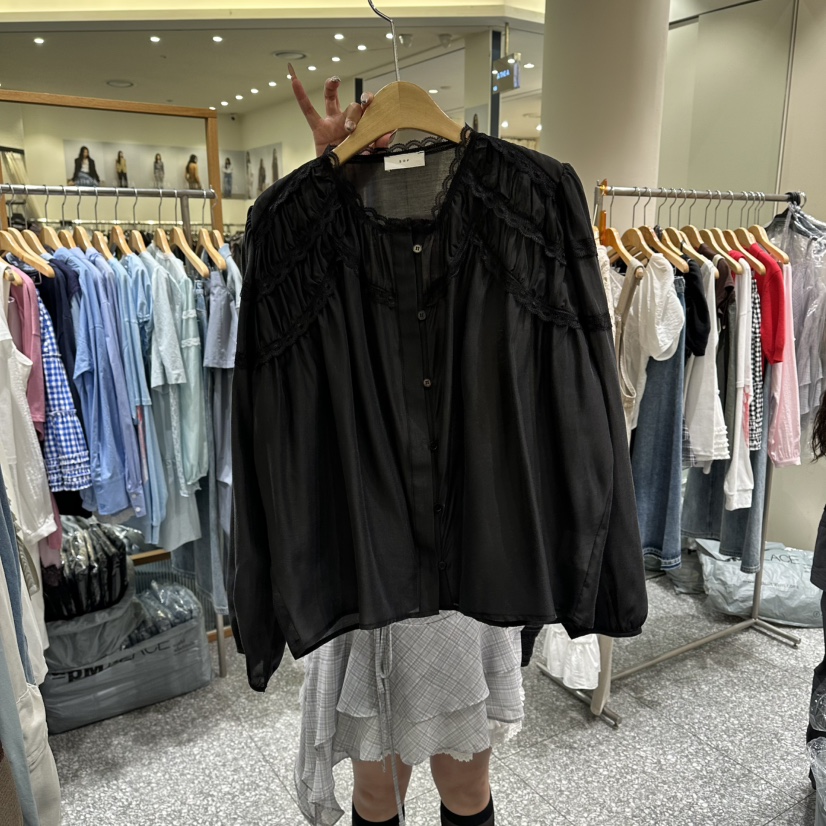 SOF東大門代購女士新品熱賣人氣時尚真品職業26春夏襯衫蕾絲衫SOF襯衫/蕾絲衫圖色3