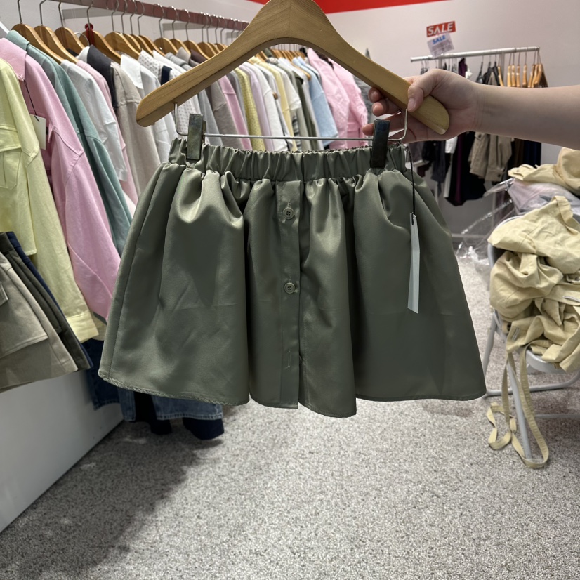 ATPZ東大門代購女裝新款真品26春夏推薦休閑職業裙褲紐扣ATTENTION PLEAES裙褲圖色1