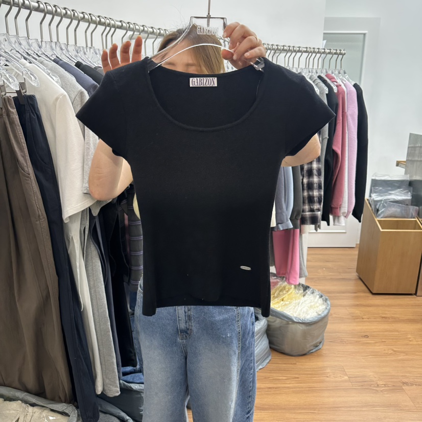 GABIZON韓國代購女士新款26春夏推薦休閑職業人氣T恤修身GABIZONT恤圖色4