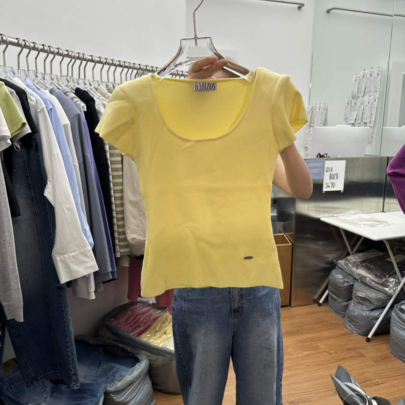 GABIZON韓國代購女士新款26春夏推薦休閑職業人氣T恤修身GABIZONT恤圖色5