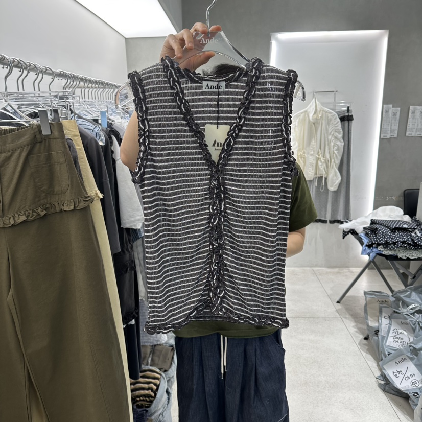 ANDE韓國直郵實拍女士新品熱賣吊帶背心不含內搭天絲混紡Ande吊帶/背心圖色3