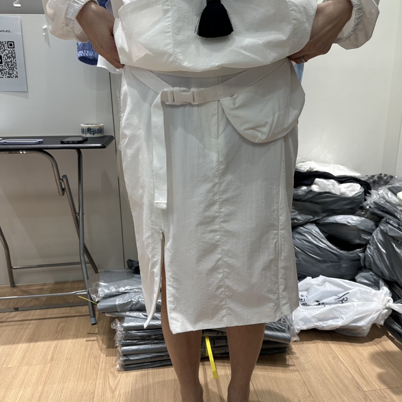 ORE-P東大門代購女士新品26春夏熱賣推薦時尚長裙含腰包ORE長裙圖色1