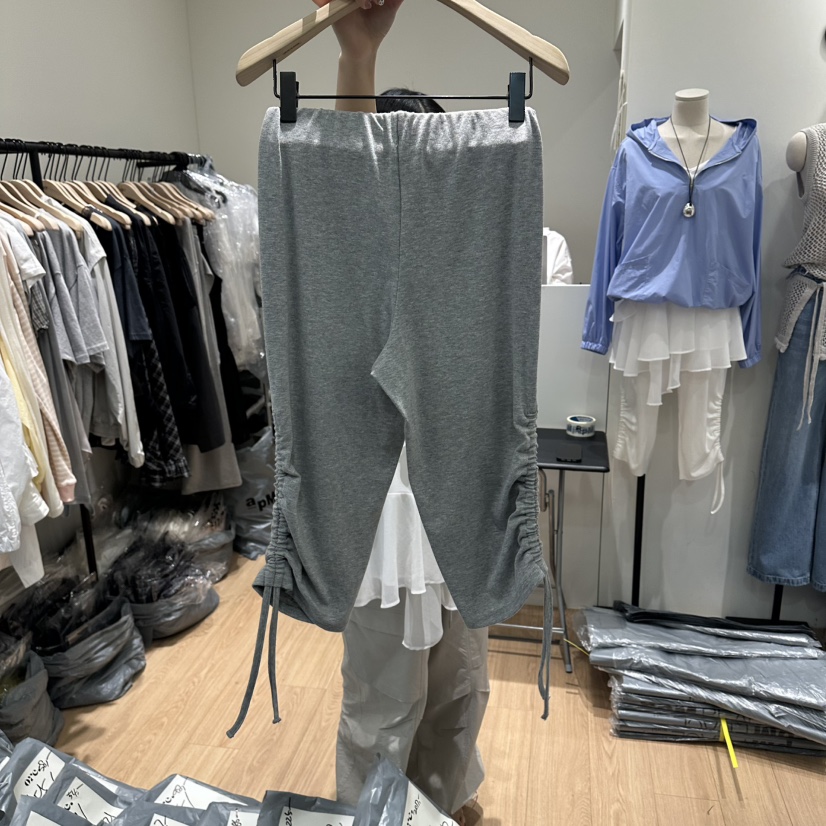 ORE-P韓國東大門直郵女士新品休閑26春夏打底褲鯊魚褲褶皺ORE打底褲/鯊魚褲