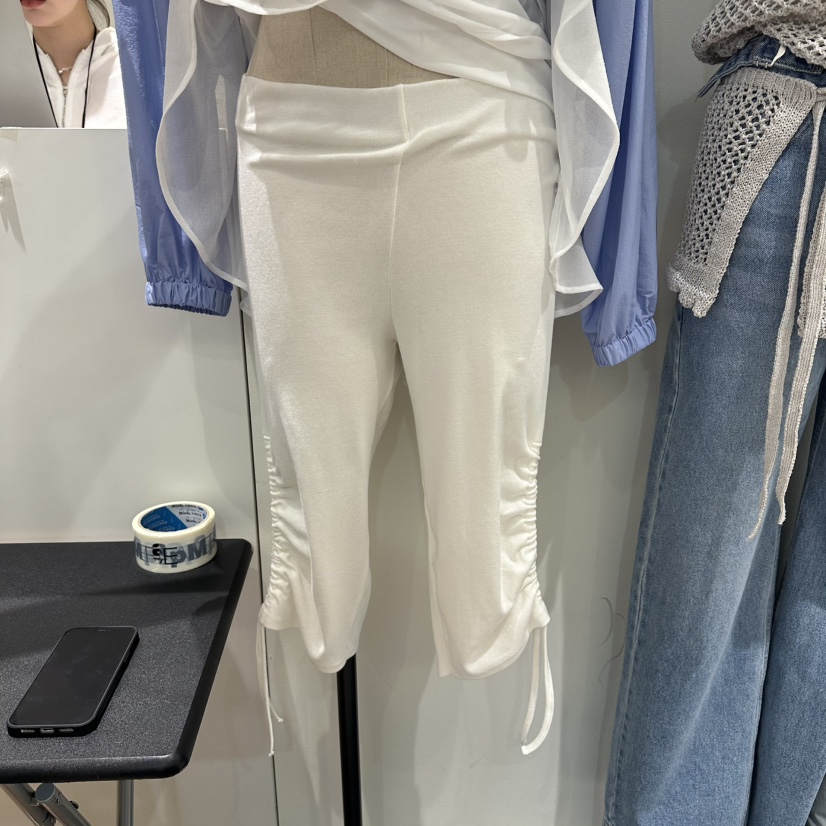 ORE-P韓國東大門直郵女士新品休閑26春夏打底褲鯊魚褲褶皺ORE打底褲/鯊魚褲圖色1