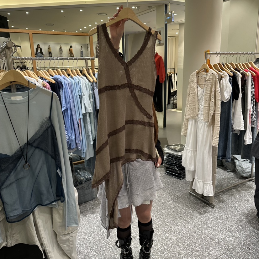 SOF東大門代購女裝新款職業休閑人氣推薦連衣裙不含內搭蕾絲SOF連衣裙