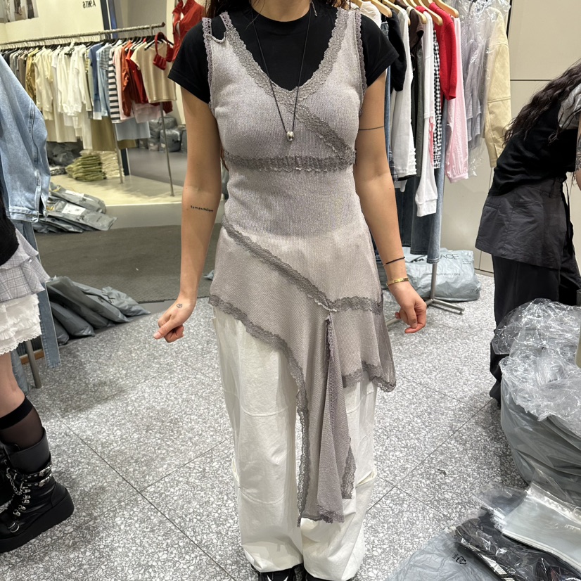 SOF東大門代購女裝新款職業休閑人氣推薦連衣裙不含內搭蕾絲SOF連衣裙圖色2