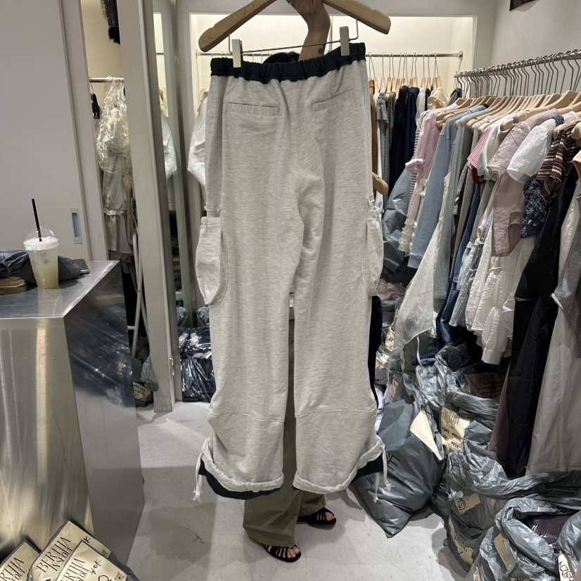 BERTHA韓國代購女裝新款推薦26春夏職業休閑褲毛圈布工裝BERTHA休閑褲