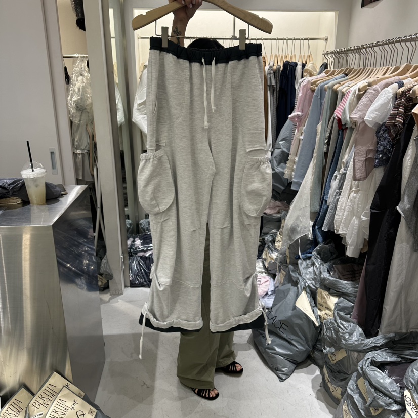 BERTHA韓國代購女裝新款推薦26春夏職業休閑褲毛圈布工裝BERTHA休閑褲圖色1