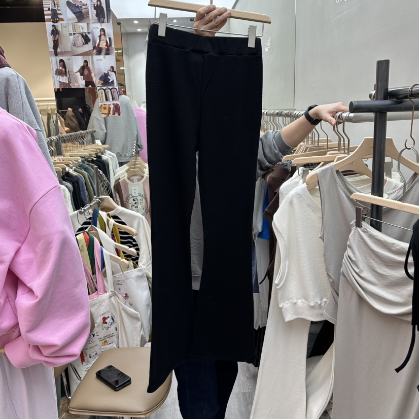 STICK WITH東大門直郵女裝新品熱賣人氣時尚休閑褲華夫格STICK WITH休閑褲