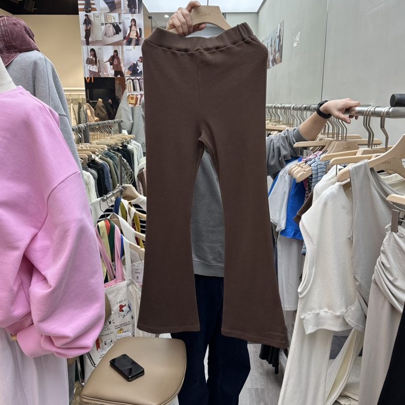 STICK WITH東大門直郵女裝新品熱賣人氣時尚休閑褲華夫格STICK WITH休閑褲圖色2