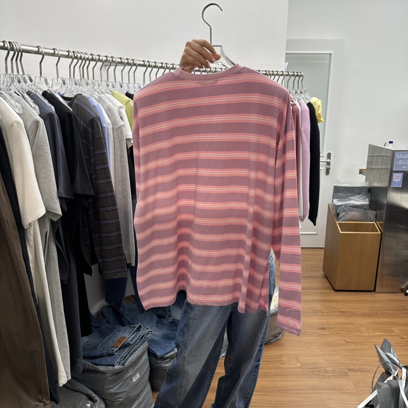 GABIZON韓國直郵女士新品職業休閑時尚熱賣人氣長袖T恤條紋GABIZON長袖T恤