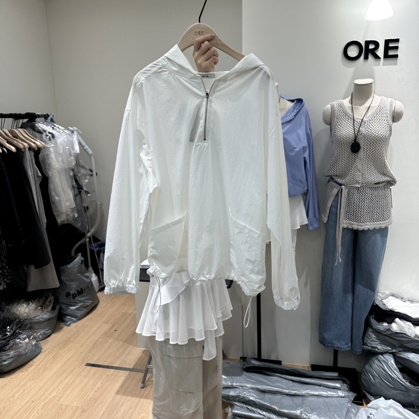 ORE-P韓國代購女裝新款休閑熱賣職業真品人氣夾克不含配飾ORE夾克圖色2