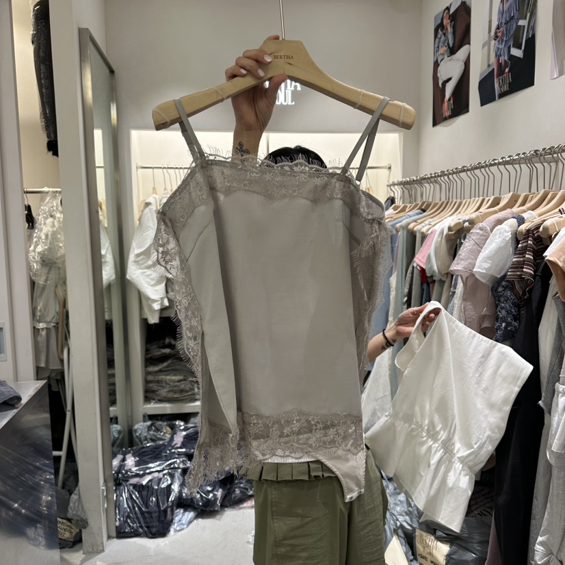 BERTHA東大門實拍女裝新品26春夏推薦人氣熱賣吊帶背心蕾絲BERTHA吊帶/背心圖色2