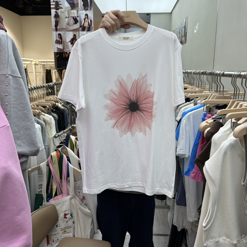 STICK WITH韓國直郵女裝新品26春夏真品休閑推薦職業T恤STICK WITHT恤圖色2