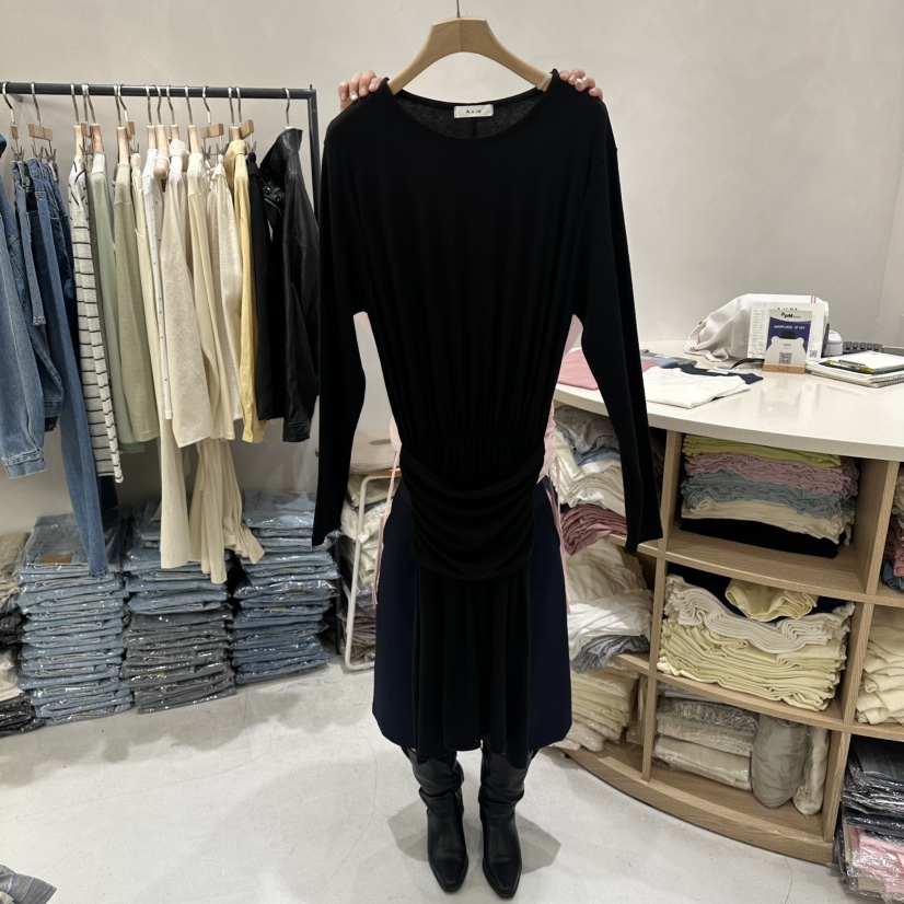 AURA韓國代購女裝新款時尚26春夏人氣熱賣推薦連衣裙褶皺Au ra連衣裙圖色2